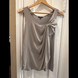 Grey Tank with Draped Detail